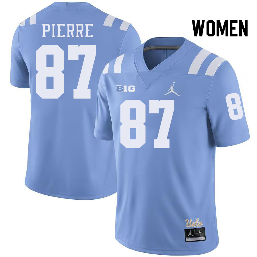 Women #87 Bryce Pierre UCLA Bruins College Football Jerseys Stitched-Power Blue